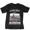 Морской Ветеран Гордится, Графика Линкора USS New Jersey BB 62 . Летняя хлопковая мужская футболка с коротким рукавом, круглым вырезом и принтом S-3XL