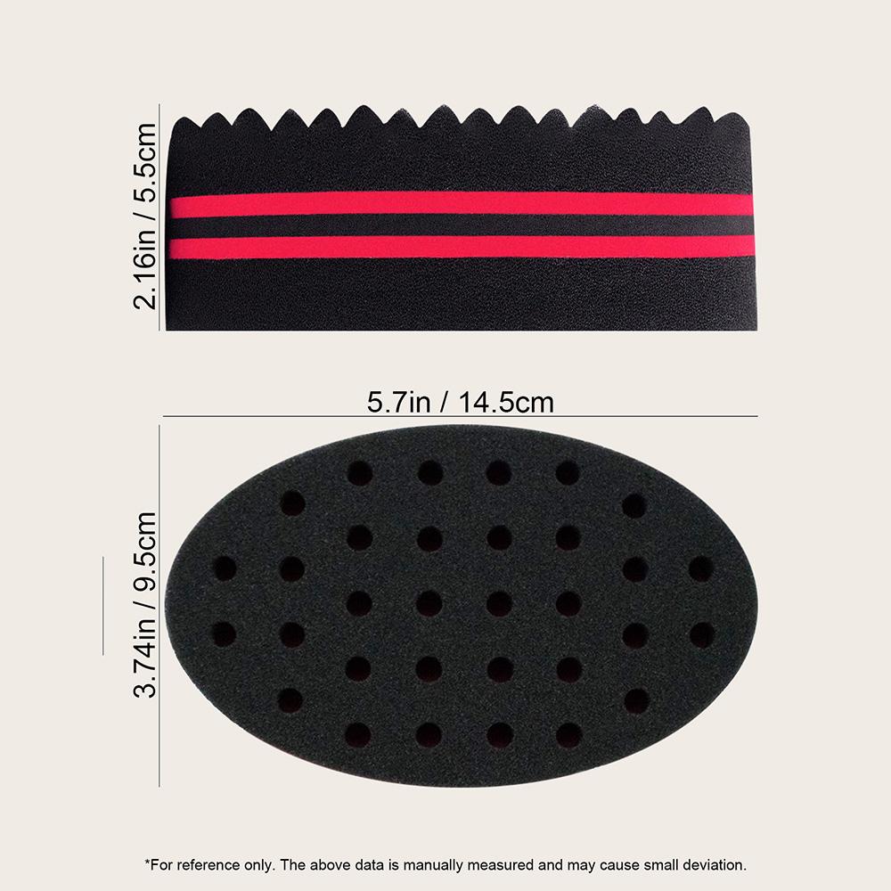 Oval Double-Sided Magic Twisted Hairbrush Sponge Brush For Natural Afro Coil Wave Dread Sponge Brushes Hair Braids Braiding Hair