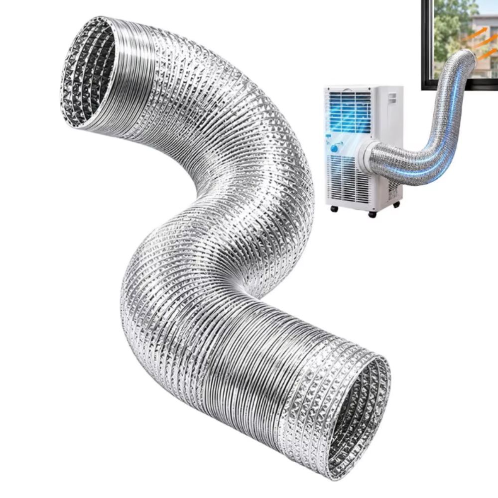 Aluminum Foil Air Conditioner Duct Heavy Duty AC Exhaust Hose Replacement Tube Apartment Rental