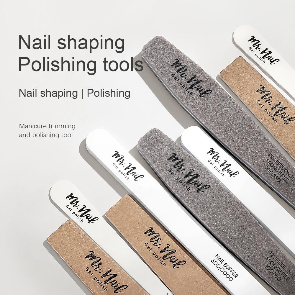 MRNAIL Double-Sided Sand Strip Nail Art Tool Set Durable Sponge Material for Manicure Full Set Rubbing Strip Nail Polish File