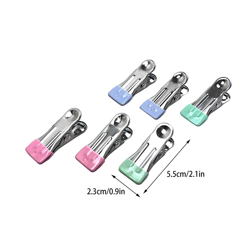 10Pcs Stainless Steel Clothes Peg Household Multipurpose Sealing Clips Windproof Non Slip No Trace Fixed Clamp Airing Clothespin