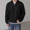 Men S Casual Loose Stand Collar Long Sleeve Solid Color Sweatshirt