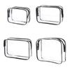 4Pcs Travel Makeup Organizer PVC Waterproof Cosmetic Toiletry Pouch Zipper Storage Bag
