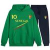 Jogging Foot Enfant - NPZ - Édition Supporteur 'Numéro 10' - Vert - Lycra côte 2x1 - Poche kangourou