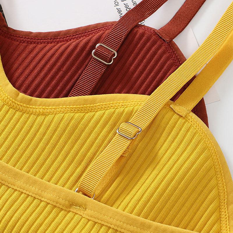 Хлопковый топ-бандаж с рубчиком и запахом, защищающий от случайного обнажения - Сексуальный женский жилет-бра в французском стиле