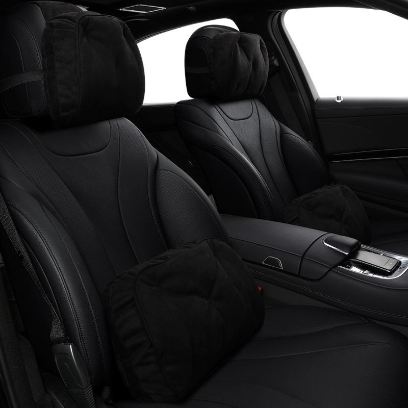 Фиолетовая подушка-подголовник и поясничная подушка с колокольчиком для BMW 5 серии 530Le Zotye T300/T600