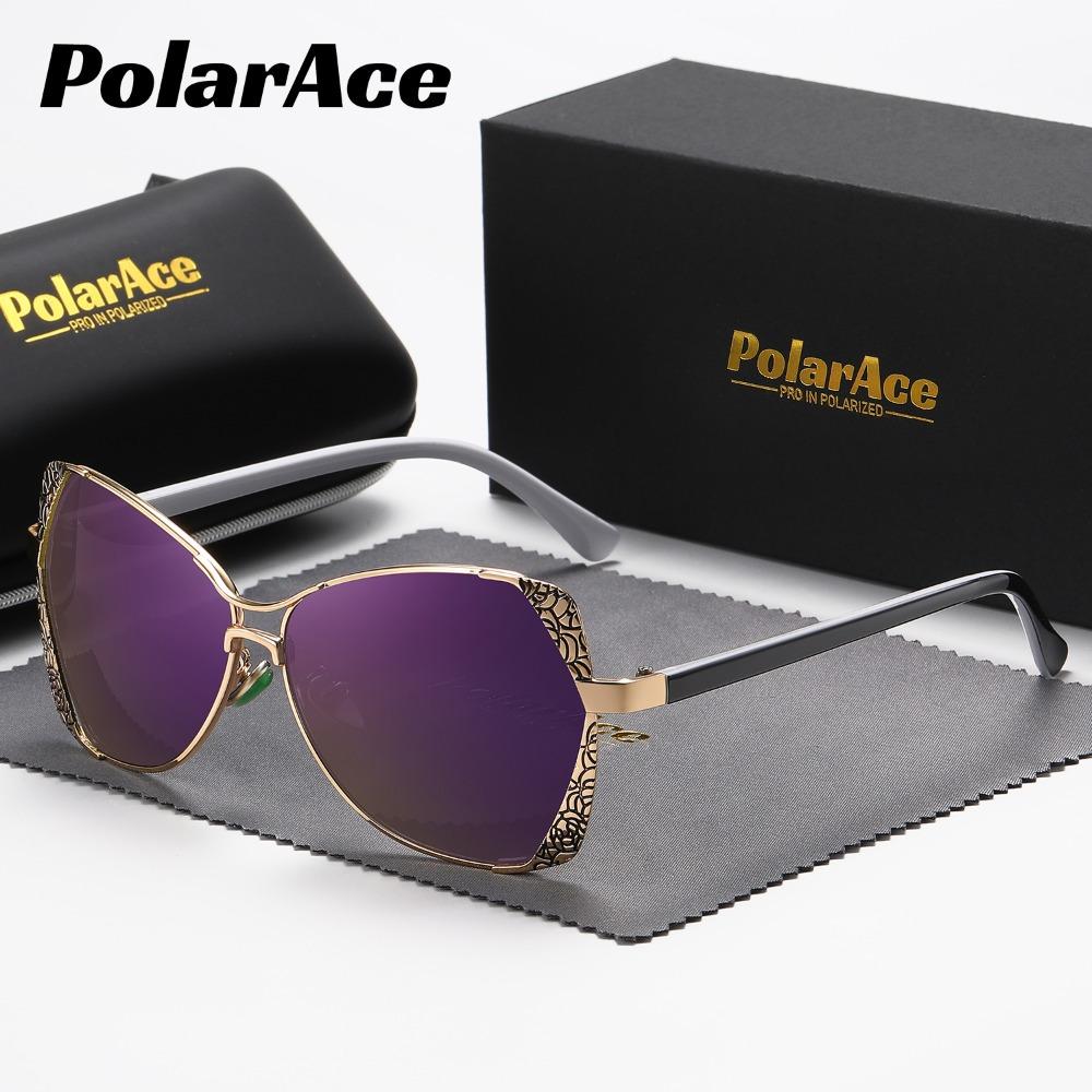 PolarAce Unisex Butterfly Frame Metal Polarized Fashion Driving Sunshade Sunglasses, UV400