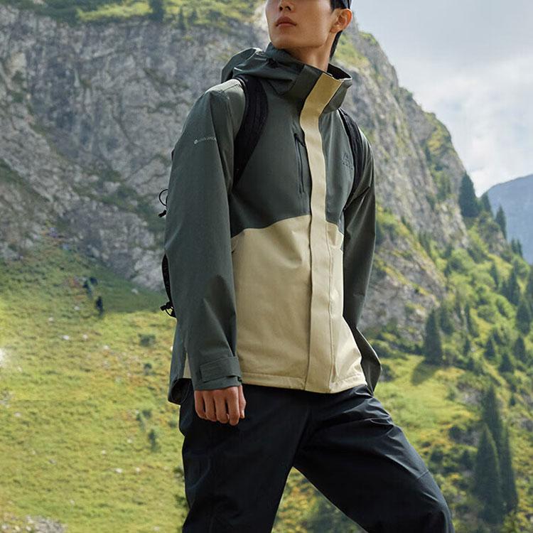 Anta Water Shell Spliced Zipper Hooded Three-In-One Fleece Waterproof Windproof Jacket Men Jacket Aquatic-Green 952347607-3