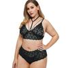 CHEST 5XL Split Lace Pattern Charm Temperament Fun Underwear Large Size Women Slimming Personality Elegant Hot Underwear Set