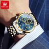 Quartz Watch for Men Business Man Chronograph Watch Waterproof Wristwatch Stainless Steel Luxury Watches Relojes Masculinos