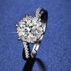 Ring Actress Woven Imitation Moissanite Diamond Ring One Carat Live Twist Arm Ring