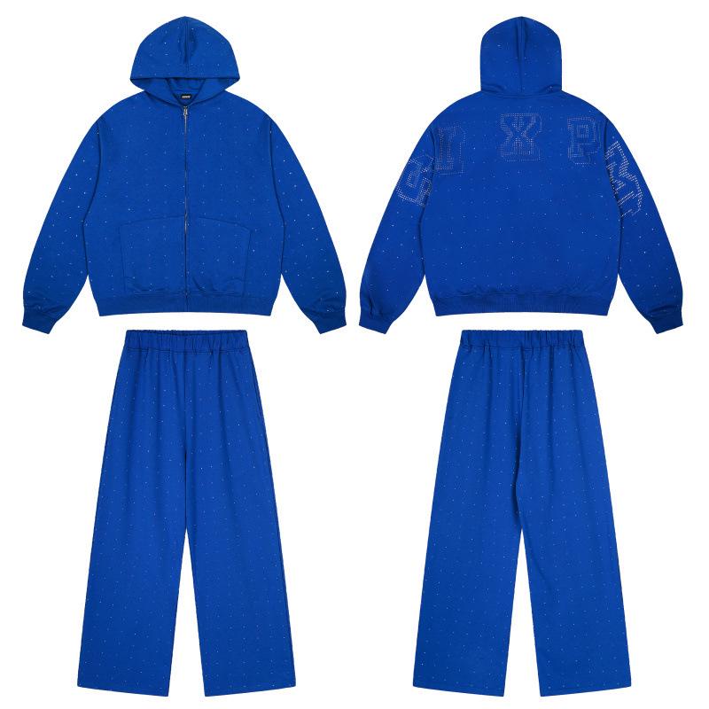 6PM Худи и спортивные штаны с вышитыми буквами в стиле хип-хоп Мужской спортивный костюм