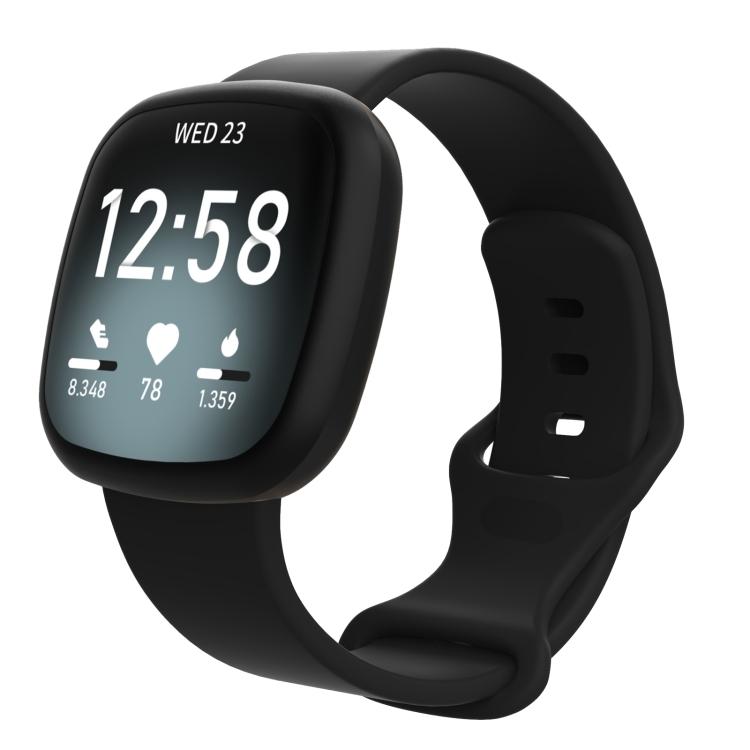 Для Fitbit Versa 3 / Sense Силиконовый ремешок для часов, Размер: S(фиолетовый)