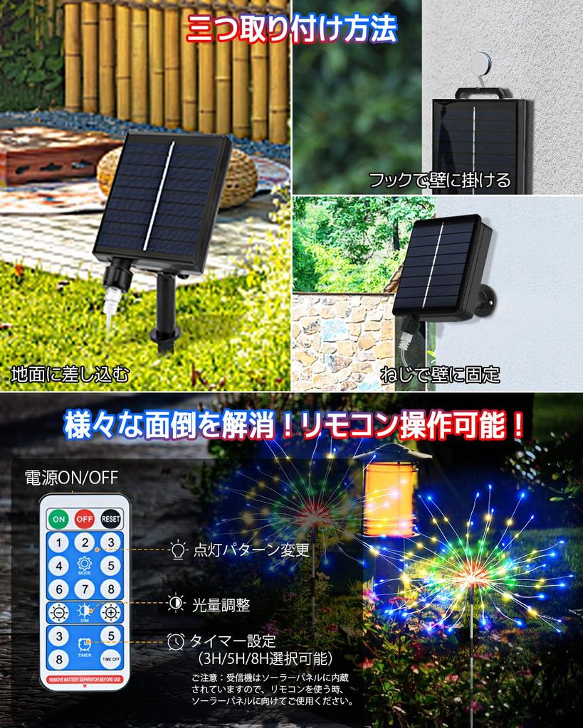 Cshare Солнечная Светодиодная Гирлянда 640 Садовая Встраиваемая Солнечная USB Солнечный Индикатор Уровня Батареи 8 Режимов Освещения Садовые Огни с Пультом Подходит для Цветов и