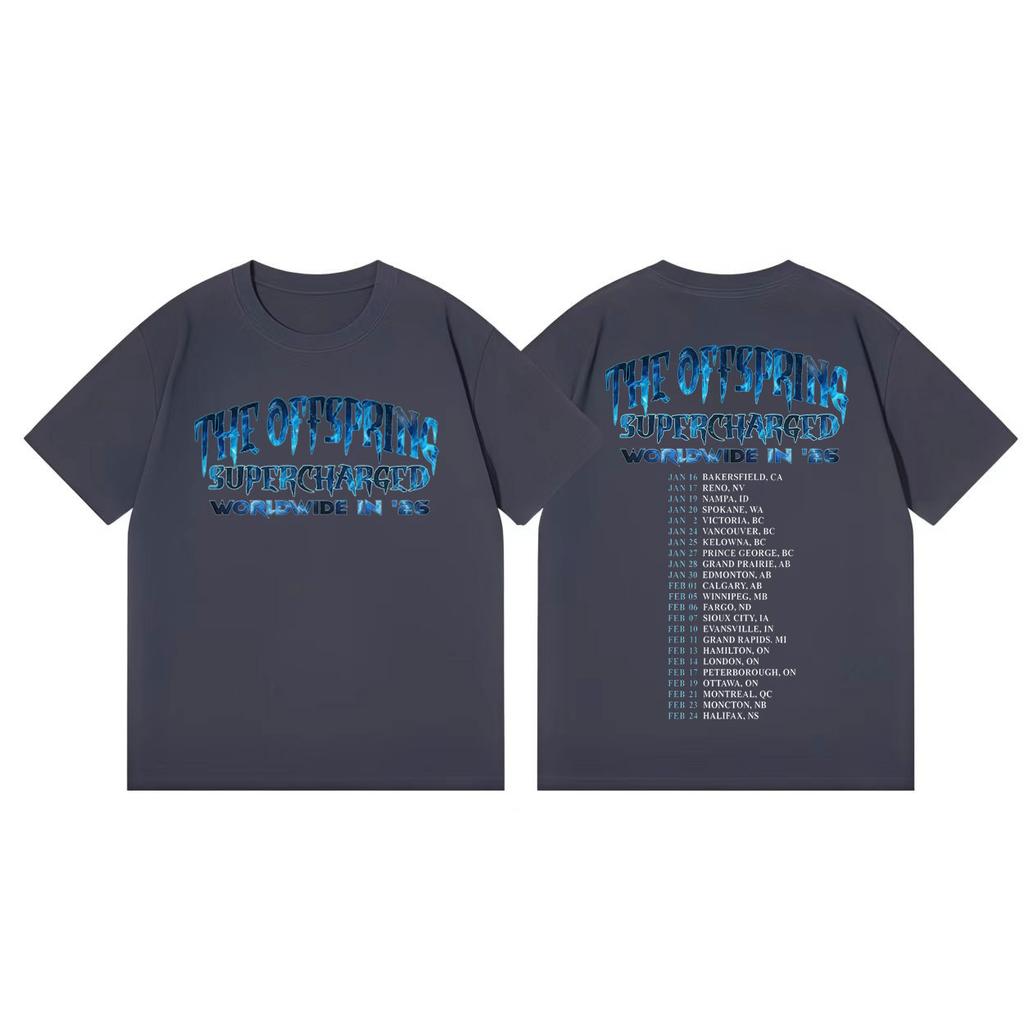 The Offspring Tour 2026 Merch Tshirts Men Women Clothing Punk Rock Short Sleeve Tshirt Summer Fashion Casual Oversized T Shirt