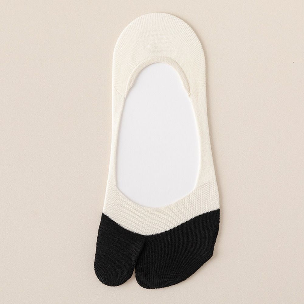 Soft Flip Flops Socks Elastic Finger Hosiery Fashion Split Toe Boat Socks  Student