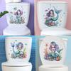 Cartoon Mermaid Coral Seaweed Bathroom Toilet Toilet Stickers for Home Beautification and Decoration