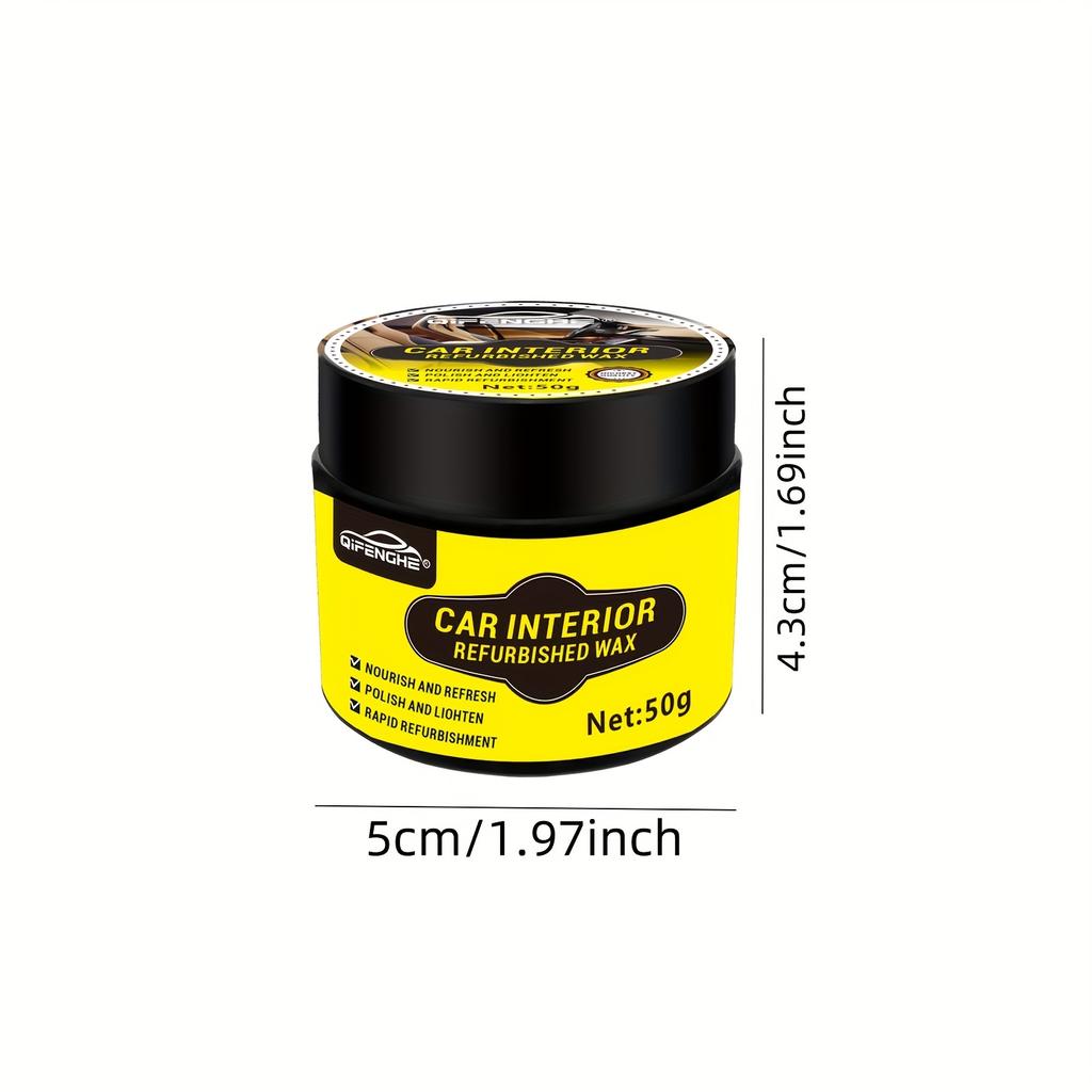 Pro Car Interior Renewal Wax - 5min UV Defense & Anti-Aging Polish for Multi-Surfaces