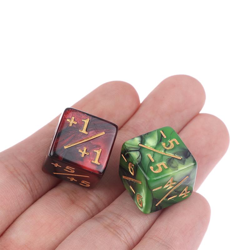 1 шт 16 мм 6-гранные игральные кости счетчики +1/-1 игральные кости детские игрушечные игральные кости для игры