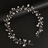 Europe and America Cross Border Handmade Pearl Protein Water Crystal Soft Chain Hair Band for Bridal Wedding Head Accessories