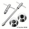 7Pcs/set Adjustable T-Handle Ratchet Tap Holder Wrench, Machine Screw Thread Metric , Bothway Hand Screw Tap Set Manual Tapping Tool Kit