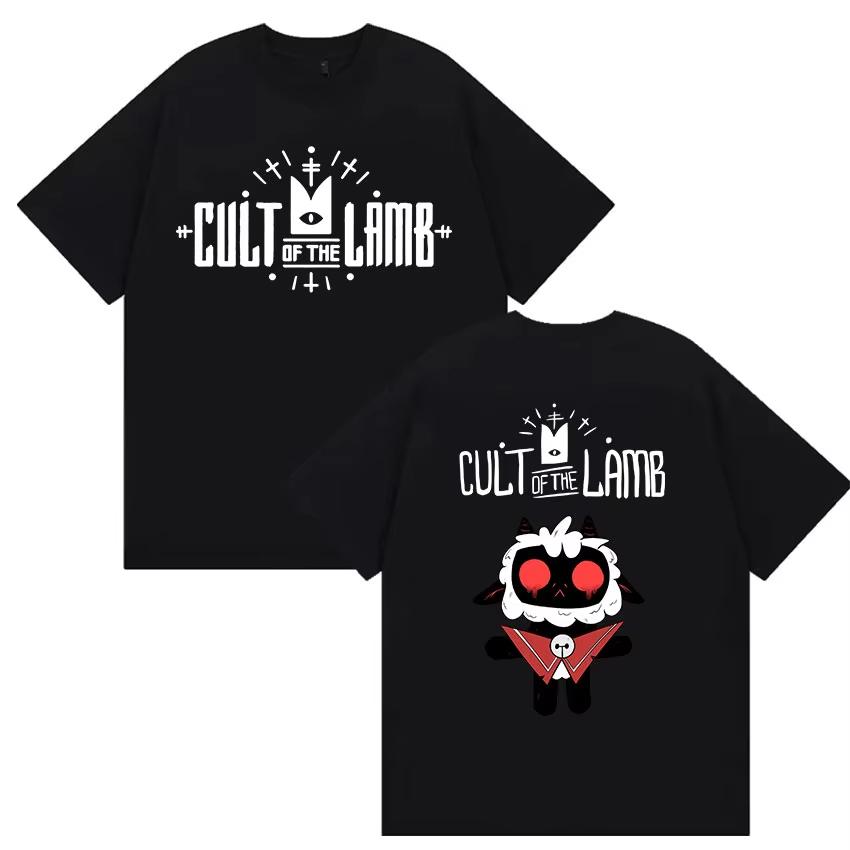 2026 Game Cult of The Lamb Fans Gift T Shirt Unisexs Cosplay Clothing Short Sleeve Tshirts Unisex Retro pure Cotton Tshirt
