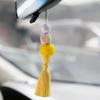 Car Aromatherapy Pendant Hanging Ornaments Natural Wood Beads Felt Ball Hanging Ornaments Perfume Diffuser Car Accessories