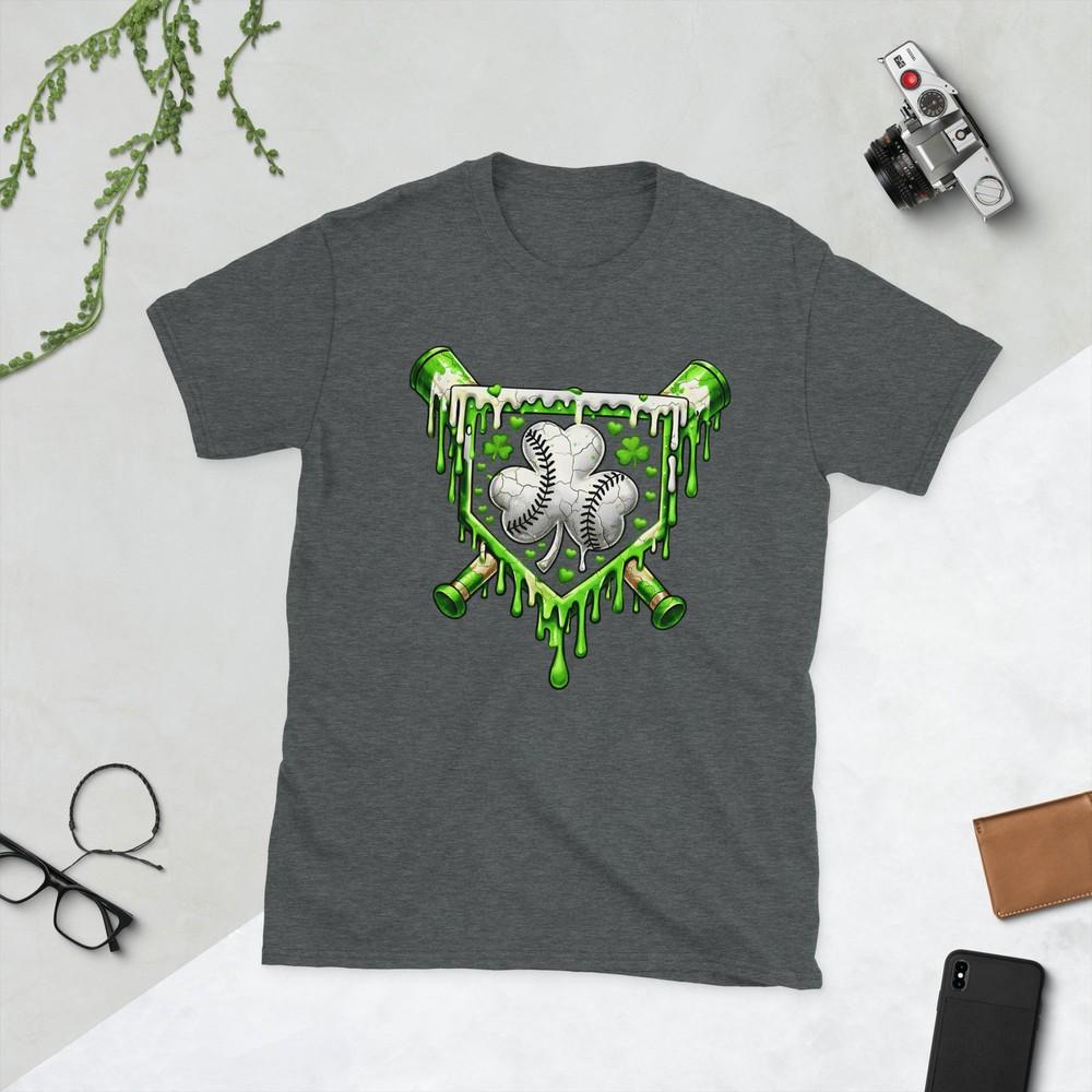 St Patricks Day Baseball Ice Cream Drip For Youth Boys Kids Tshirt
