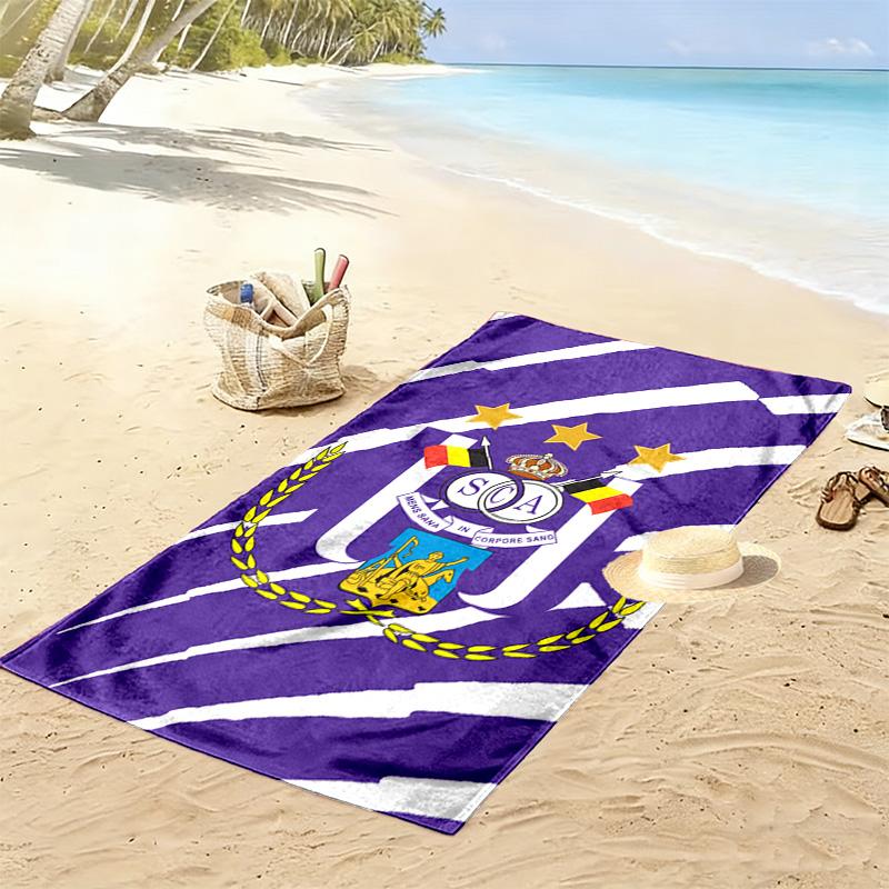 RSC Anderlecht Print Beach Towel, Large Soft Quick Dry Towel for Beach Camping Swimming