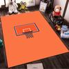 Basketball Hoop Design Orange Carpet Sports Theme Room Decor Suitable for use as an anti-slip for living room bedroom sofas