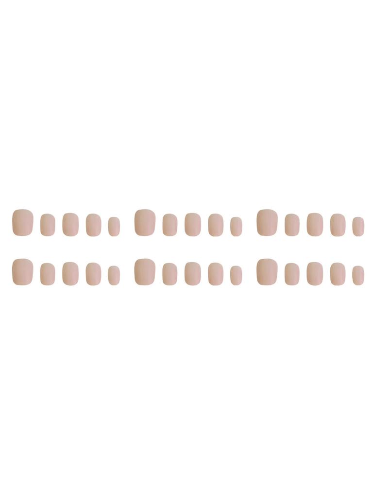 Nude Short Square Fake Nails 30 Pieces Comfort Fit For DIY Manicure