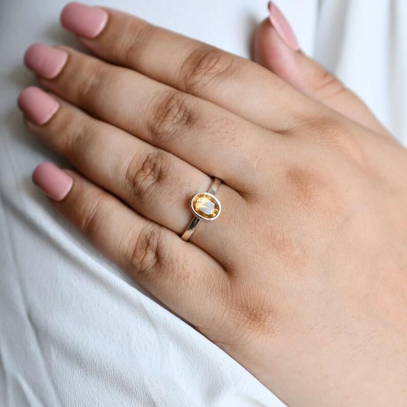 Кольца с драгоценными камнями Цитрин Кольцо с драгоценными камнями Стерлинговое серебро 925 Твердый красный камень Модные массивные кольца для женщин Идея подарка Ювелирные изделия с драгоценными камнями