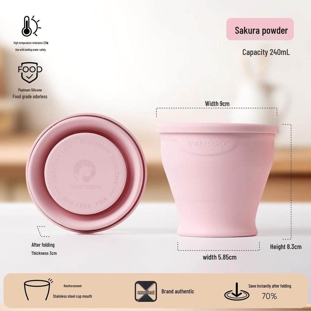 Эксклюзивная портативная силиконовая складная дорожная кружка Era