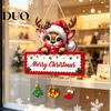 Holiday Home Wall Decorations Christmas Winter Wooden Hanging Sign, Elk Snowman Decorative Plaque, Ornaments Door Sign for Party Decor