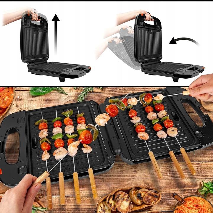 Opiekacz Grill Toster Gofrownica Multifunkcyjny Duronic Swm60 1200W - 3W1!