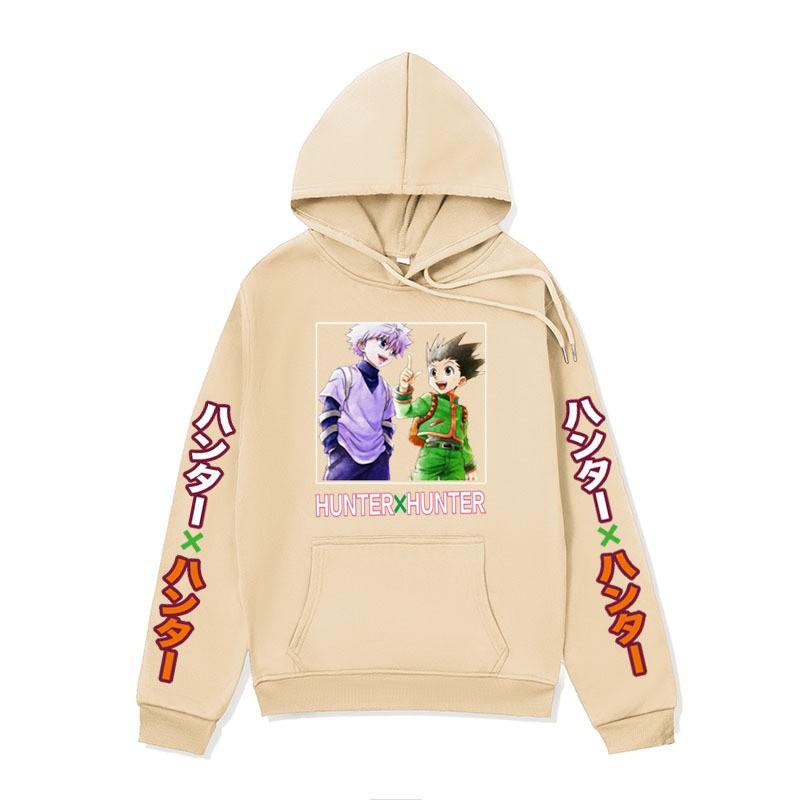 Mens Hooded Sweatshirt Anime Print Oversized Streetwear Pullover Cotton Blend Warm Fleece Lined Fall Winter