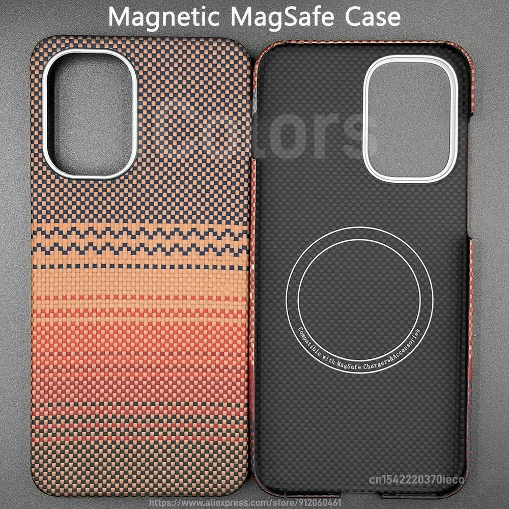 for OnePlus Ace 6 Ultra/Ace 6/Ace 6T/15R Aramid Carbon Fiber Case Magnetic with MagSafe Ultra thin Lightweight Protective Cover
