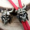 Skull Head Soldier Brass Knife Beads EDC DIY Paracord Woven Bracelets Lanyard Key Chain Pendants Accessories Outdoor Tool Hangings Charms