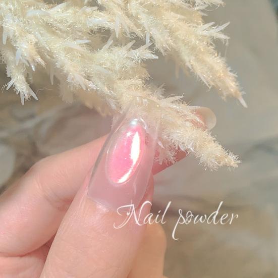 Yousheng Aurora Effect Nail Glitter Powder Ice Penetration Colorful Mirror Neon Dust Nail Art Chrome Pigment для женщин