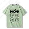 Аниме KON Футболка K ON Хирасава Юи Акияма Мио Мультяшный Принт Футболка Унисекс Женская Высококачественный Хлопок Короткий Рукав Футболки
