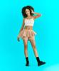 ERER Драпированные многослойные брюки Розовые