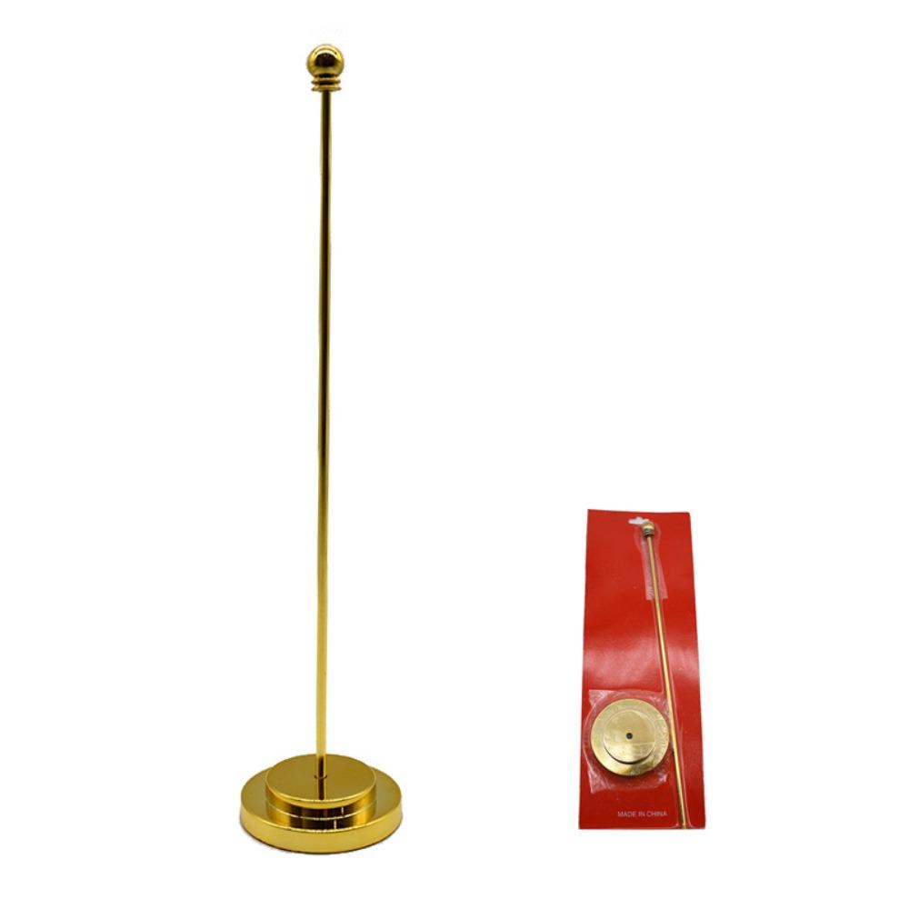 Nail-Free Desktop Flag Holder Metal Flagpole Simple Flags Display Stand  Meeting Room