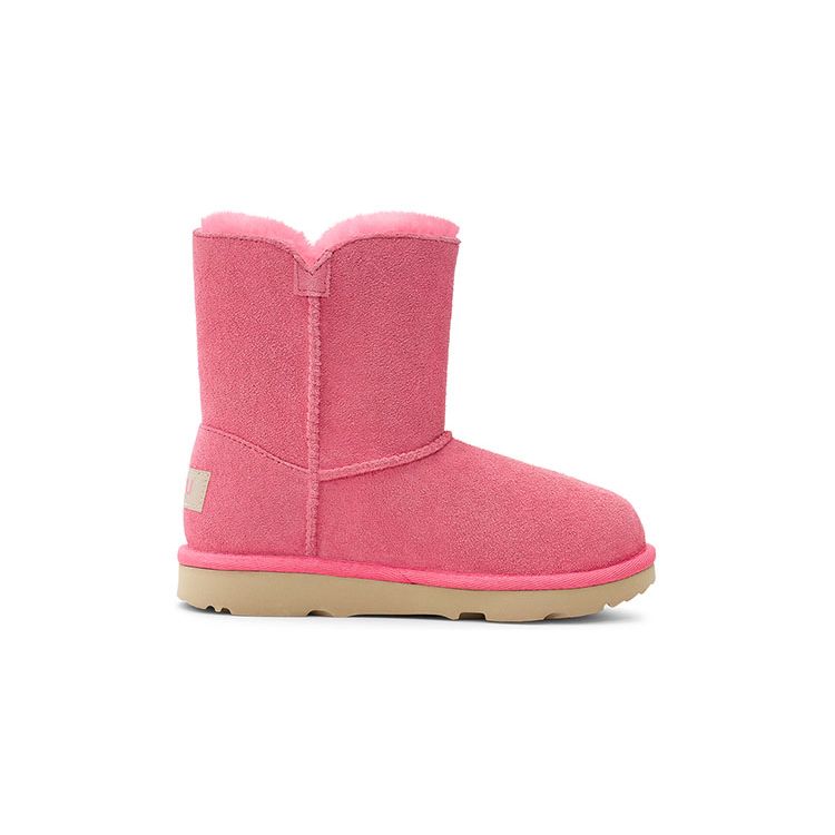 UGG Bailey Zip Short Sheepskin Lined Snow Boots Kids Boots Rose-Pink 1123613T-PKRS
