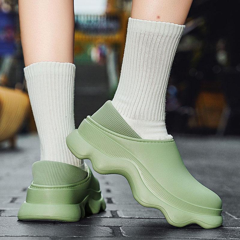 Модная обувь для пар, хлопковые тапочки, зимние, теплые, водонепроницаемые, легко чистятся, плюс бархат, нескользящие, мягкие, удобные, мужские тапочки, новый стиль