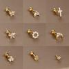1PC 316L Stainless Steel Mini Zircon Cartilage Piercing Stud Earring For Women Girl Helix Tragus Body Zircon Statement