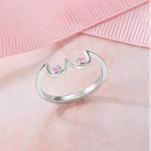 Personalized Birthstone Rings - Perfect for Celebrating Mother's Day or Christmas, Ideal for Nursing Moms