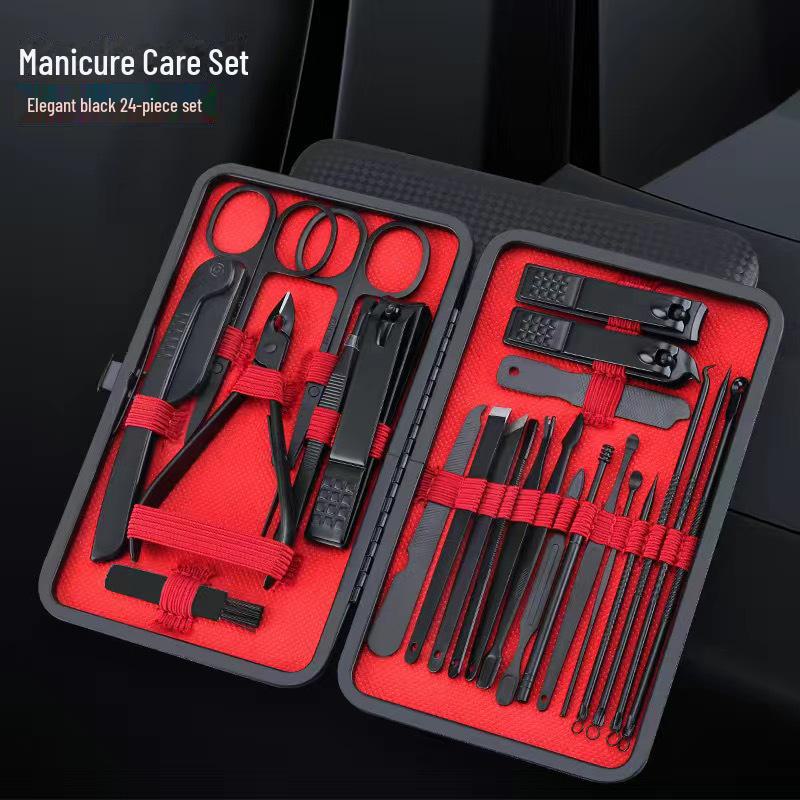 24-Piece Nail Clippers Set with Ear Picks and Pedicure Tools - High-Quality and Ready-Made Full Set