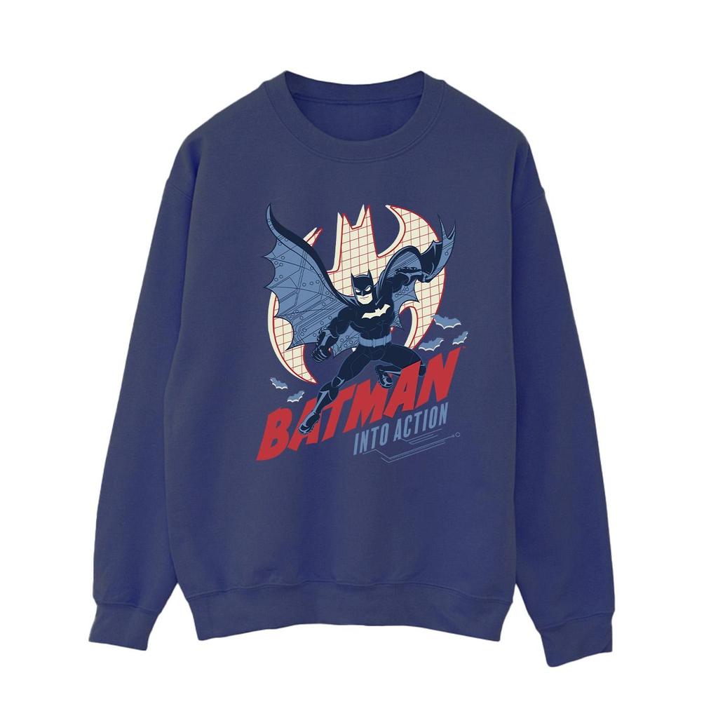 DC Comics Womens/Ladies Batman Into Action Sweatshirt
