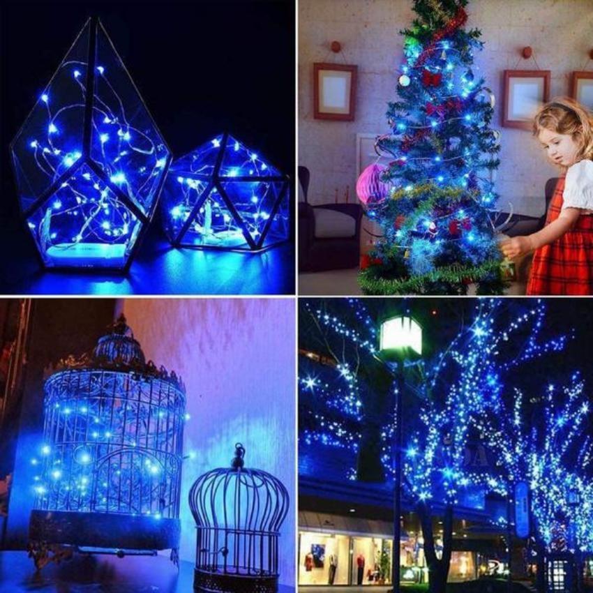 8-function Solar Led Copper Light String Outdoor Waterproof Courtyard Christmas Day Decorative Light String