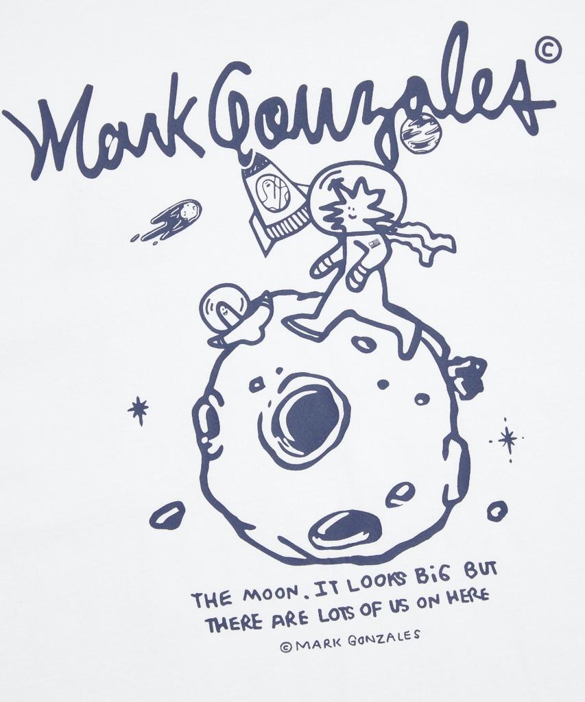 Mark Gonzales Графическая футболка 'Космический дудл' - Белая